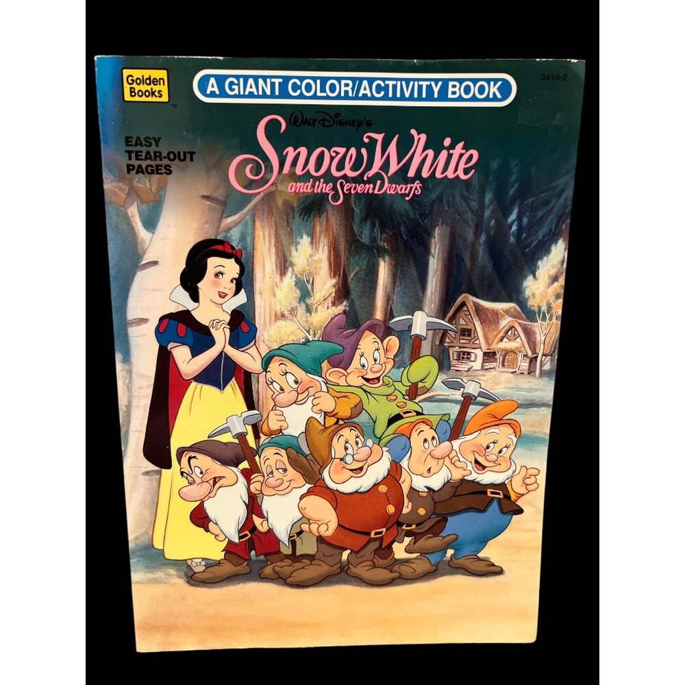 Vintage 1994 Disney’s Snow White & The‎ Seven Dwarfs Giant Color Activity Book